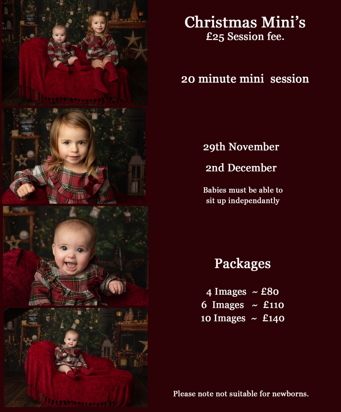 Christmas mini photoshoot in coventry